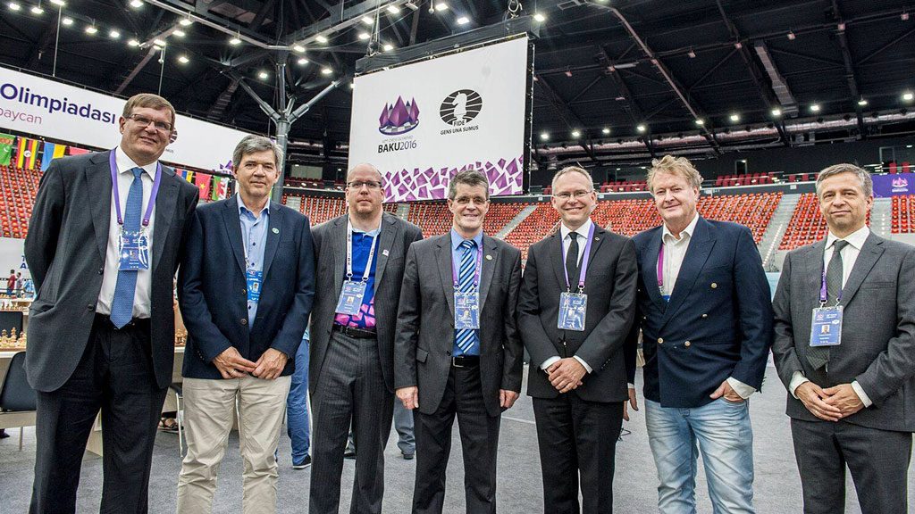 Norske dommere i Baku, foto: David Llada (FIDE)